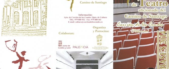 Cartel del certamen de teatro aficionado 2014 en Carrión de los Condes