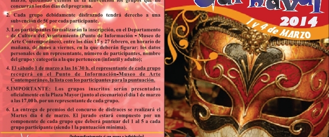 Bases carnaval 2014 Carrión de los Condes