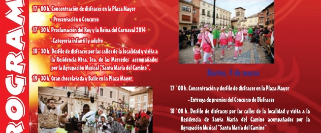 Programa carnaval 2014 Carrión de los Condes