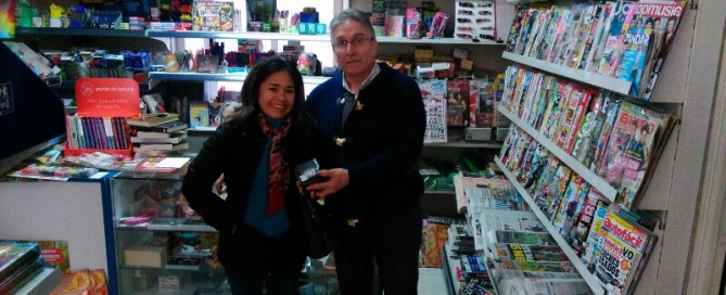 Premio tras comprar en Carrión de los Condes