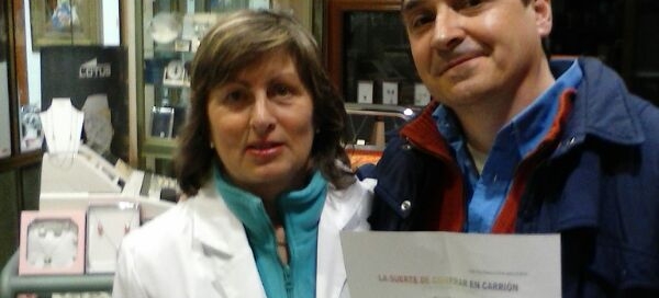 Premio tras comprar en Carrión de los Condes