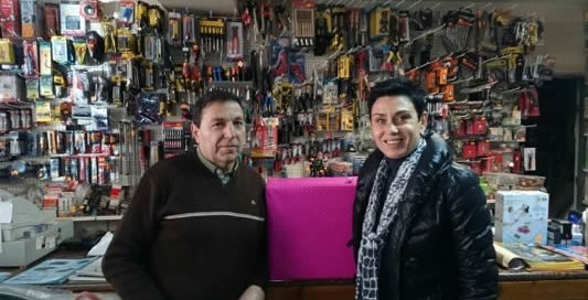 Premio tras comprar en Carrión de los Condes