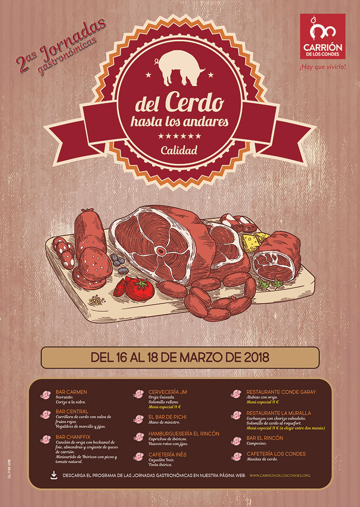 Segundas jornadas gastronómicas “del cerdo hasta los andares” en Carrión de los Condes