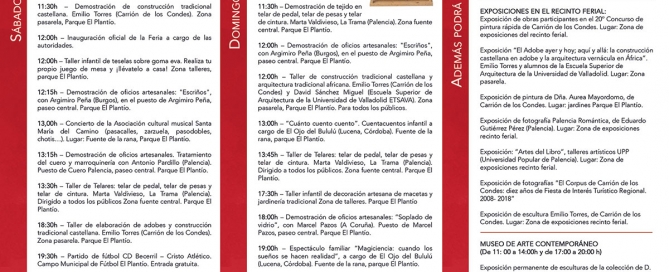 Programa Feria Turismo y Artesanía