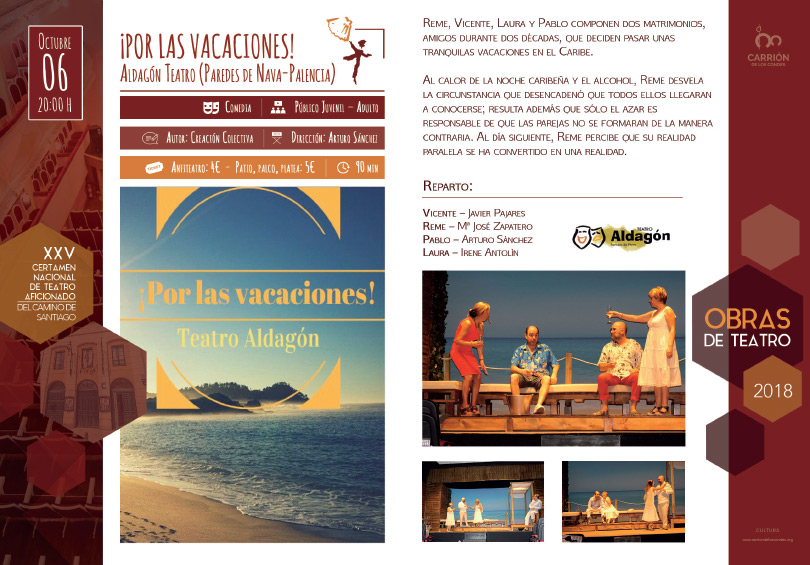 Programa XXV Certamen Nacional de Teatro Aficionado del Camino de Santiago.