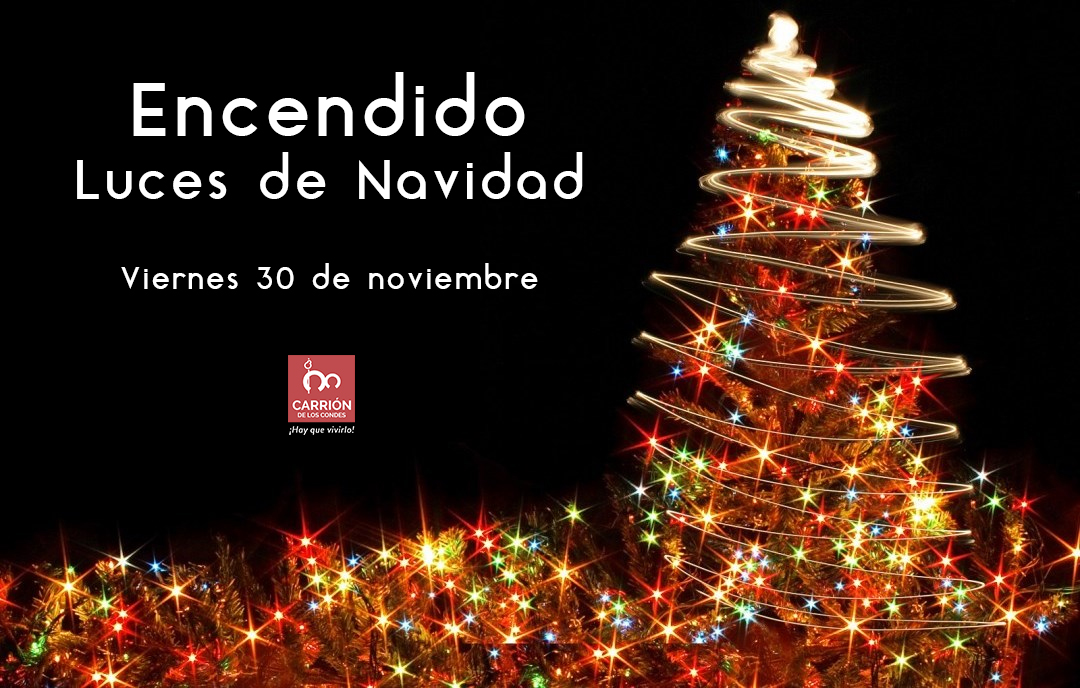 viernes 30 de noviembre, aproximadamente a las 20:30 h, encendido del nuevo alumbrado navideño