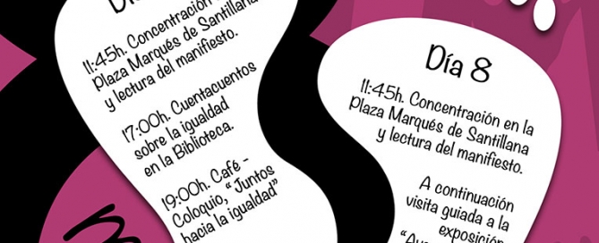 Programa para la celebración del 8 marzo.