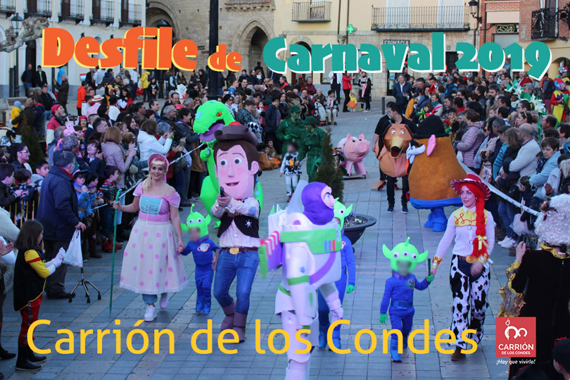 Carrión de los condes reluce con su desfile de disfraces de carnaval 2019