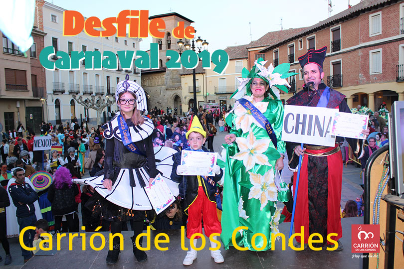 Carrión de los condes reluce con su desfile de disfraces de carnaval 2019