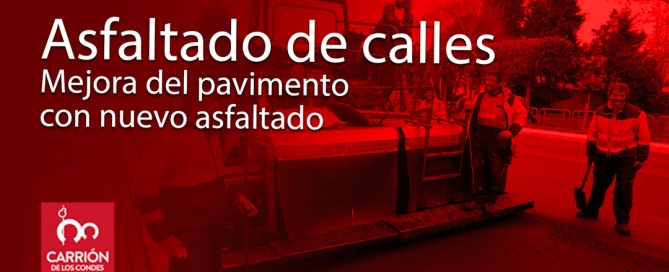 El Ayuntamiento arreglará el asfalto de 8 calles de Carrión de los Condes