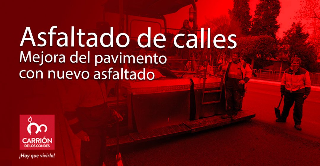 El Ayuntamiento arreglará el asfalto de 8 calles de Carrión de los Condes