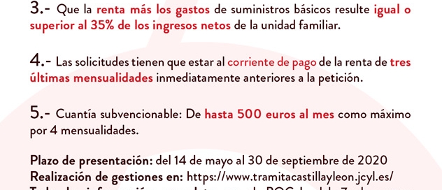 Ayudas al alquiler de la Junta de Castilla y León