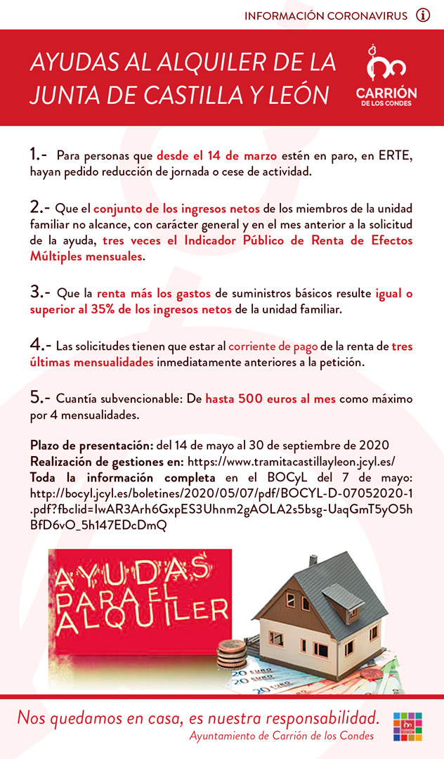 Ayudas al alquiler de la Junta de Castilla y León