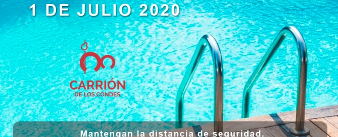 1 de julio apertura de la piscina municipal de Carrión de los Condes