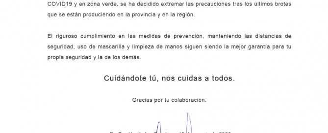 Se suspenden los dos últimos eventos musicales para este viernes 21 de agosto