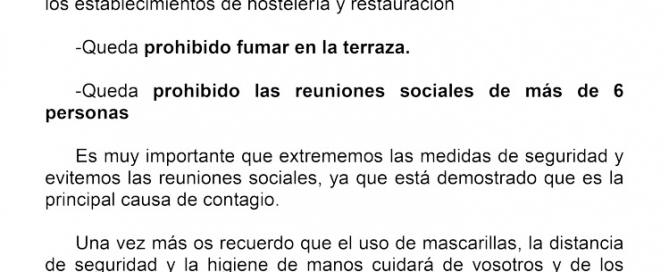 BANDO - Cierre parques infantiles.