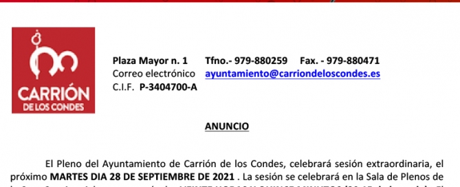 Anuncio Pleno 28-09-2021