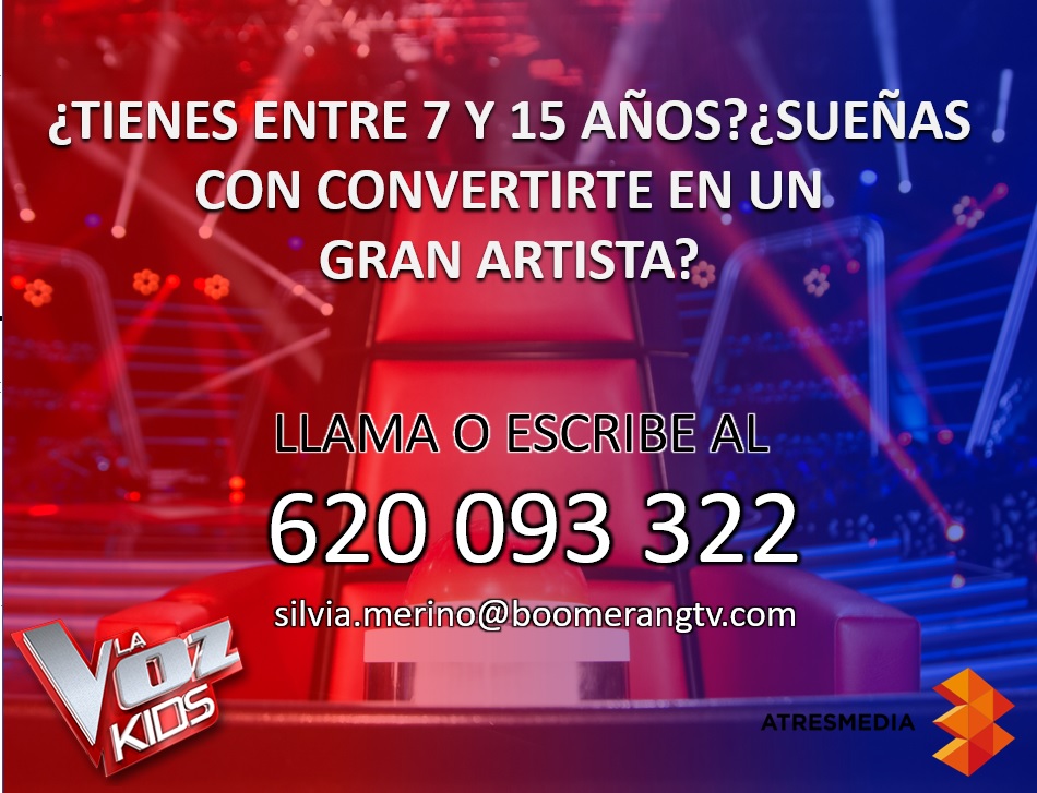 CASTING programa musical "La Voz Kids" de Antena 3.