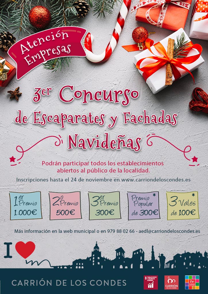 3er Concurso de Escaparates y fachadas navideñas de Carrión de los Condes