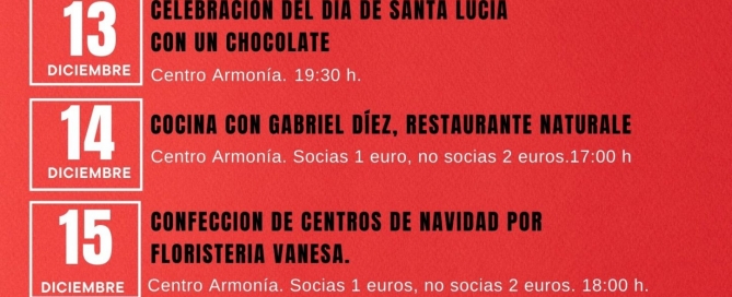 Jornada Navideñas 2022 organizado por la Asociación de Mujeres Virgen de Belén