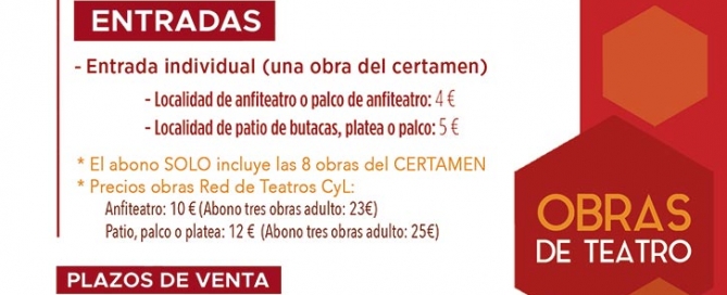 Renovación y adquisición de nuevos abonos del XXVII Certamen de Teatro