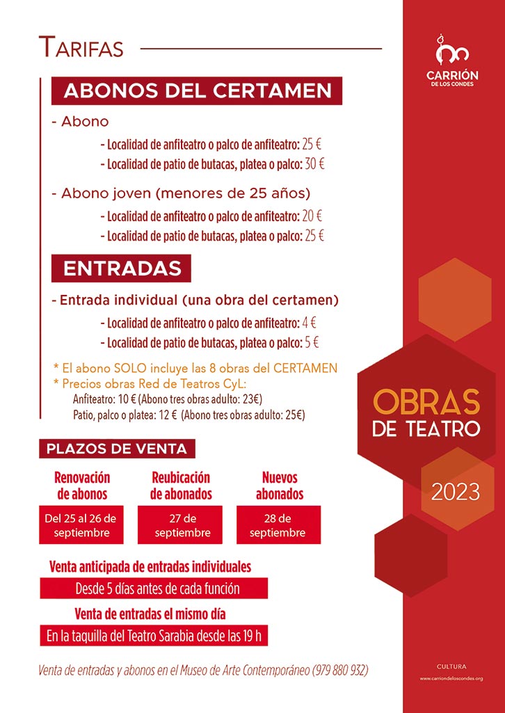 Renovación y adquisición de nuevos abonos del XXVII Certamen de Teatro