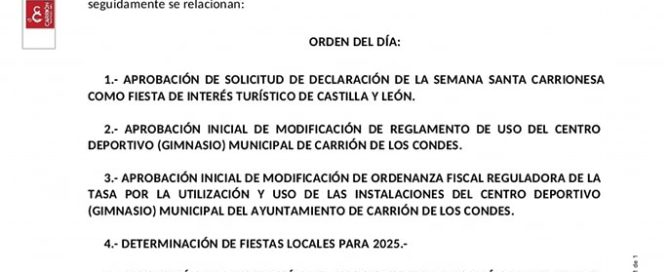 CONVOCATORIA PLENO EXTRAORDINARIO