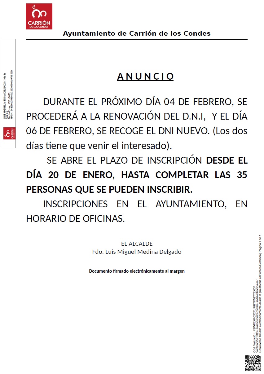 RENOVACIÓN DEL D.N.I