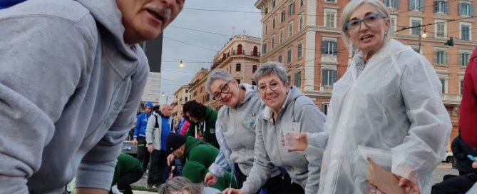 Alfombristas en la Ciudad de Vaticano