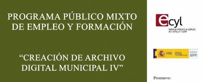 Programa público mixto de empleo-formación - Creación de archivo digital municipal IV