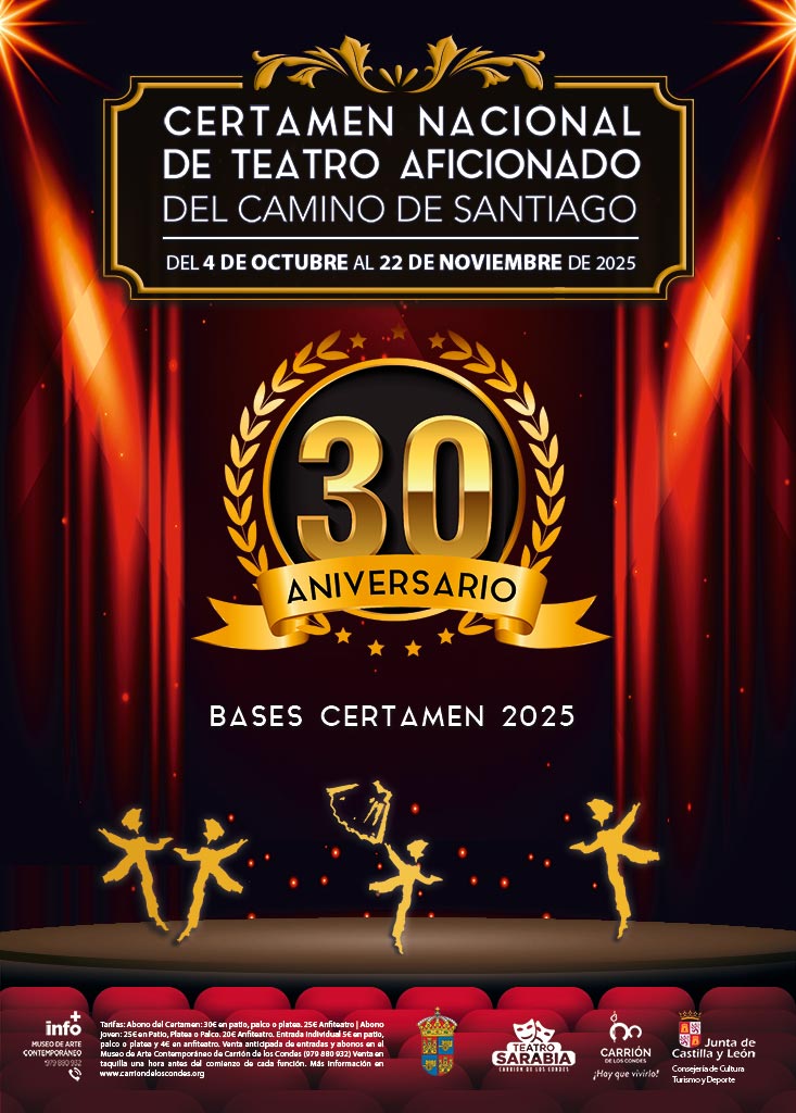 Publicación Bases del XXX Certamen Nacional de Teatro Aficionado del Camino de Santiago