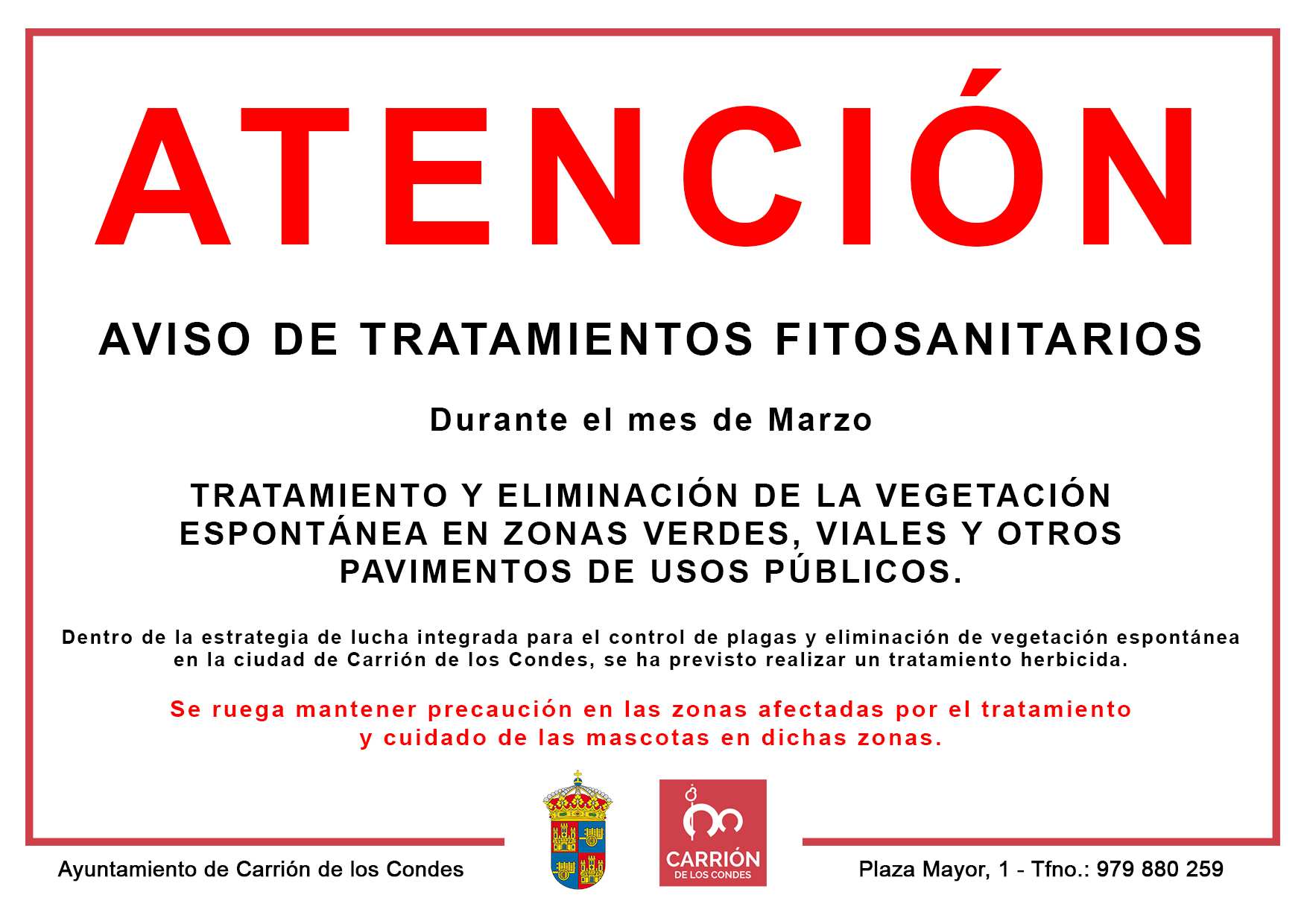 Tratamientos fitosanitarios durante el mes de marzo