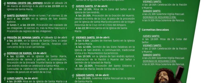 Horarios Semana Santa 2025