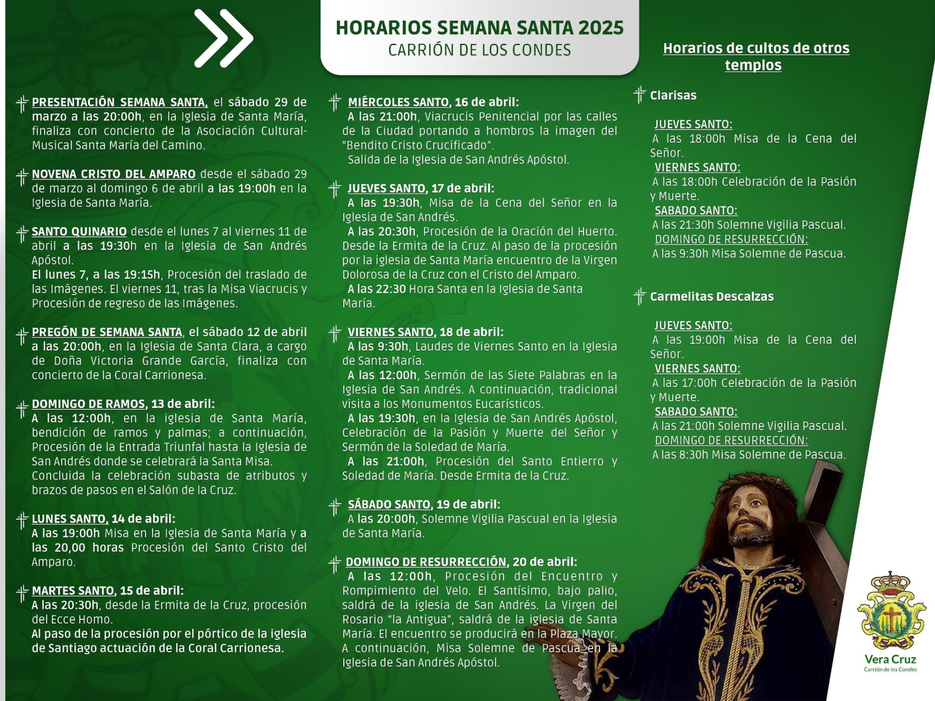Horarios Semana Santa 2025