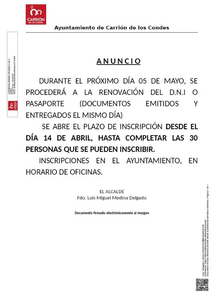 RENOVACIÓN DEL D.N.I