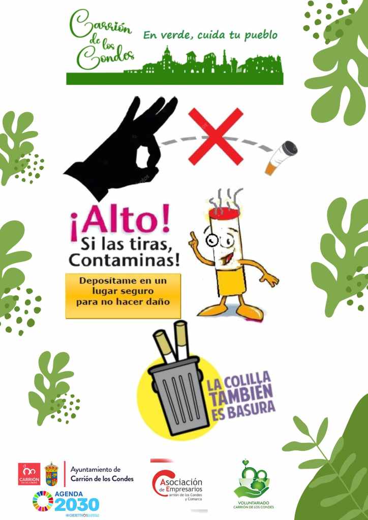No tires las colillas al suelo