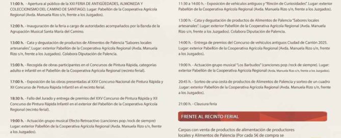 PROGRAMACIÓN XXI FERIA DE ANTIGÜEDADES, ALMONEDA Y COLECCIONISMO