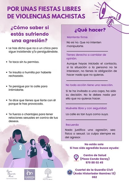PARA UNAS FIESTAS LIBRES DE AGRESIONES MACHISTAS
