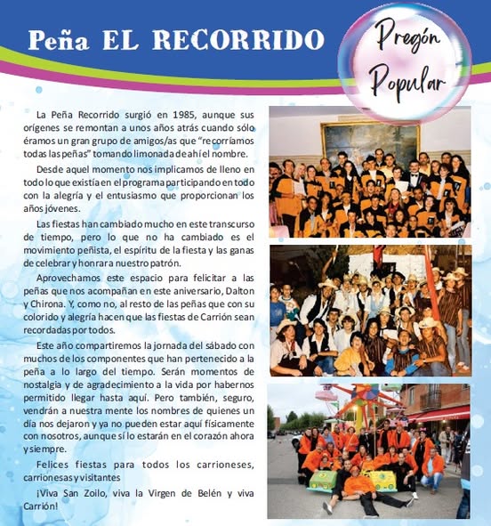 PREGÓN POPULAR PEÑAS: EL RECORRIDO, CHIRONA Y LOS DALTÓN