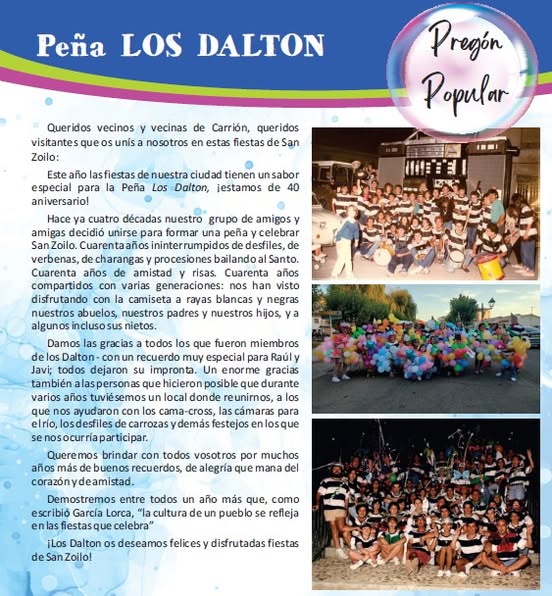 PREGÓN POPULAR PEÑAS: EL RECORRIDO, CHIRONA Y LOS DALTÓN