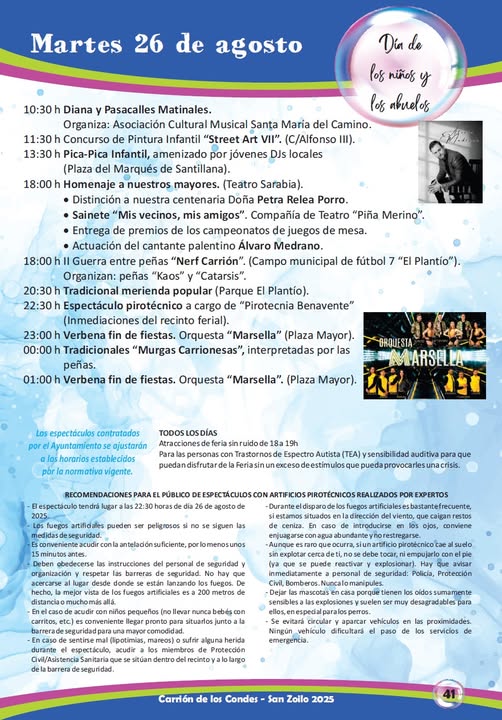 Programación martes, 26 de agosto