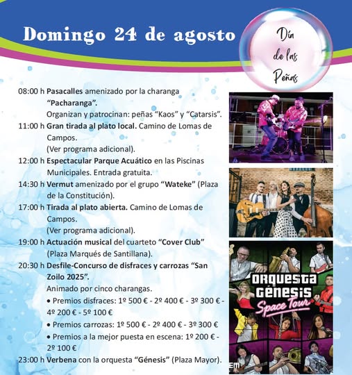 Programación sábado. 24 de agosto