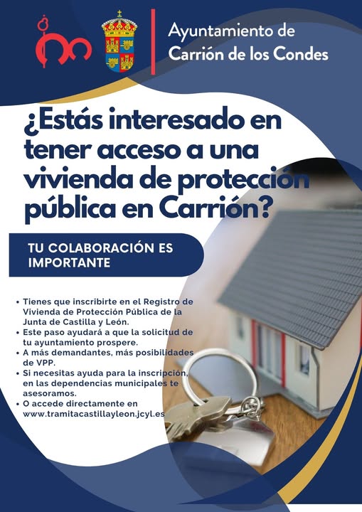 ¿Estás interesado en tener acceso a una vivienda de protección pública en Carrión?