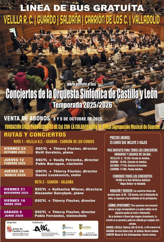 CONCIERTOS DE LA ORQUESTA SINFÓNICA DE CASTILLA Y LEÓN