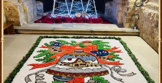 Alfombra Navideña de la Asociación de Alfombristas de Carrión