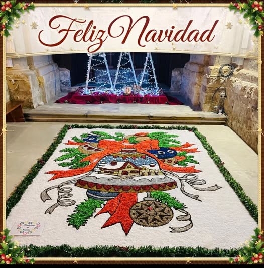 Alfombra Navideña de la Asociación de Alfombristas de Carrión