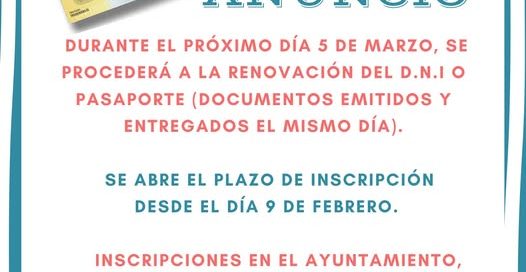 RENOVACIÓN DE DNI Y PASAPORTE!