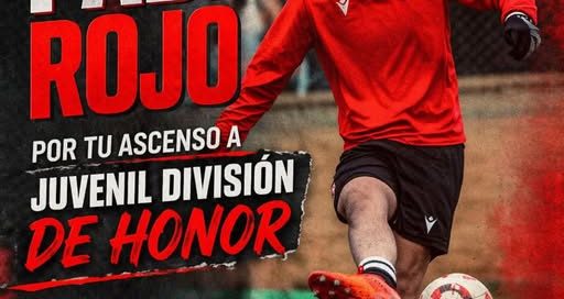 Hoy queremos felicitar a Pablo Rojo por su merecido ascenso a Juvenil División de Honor