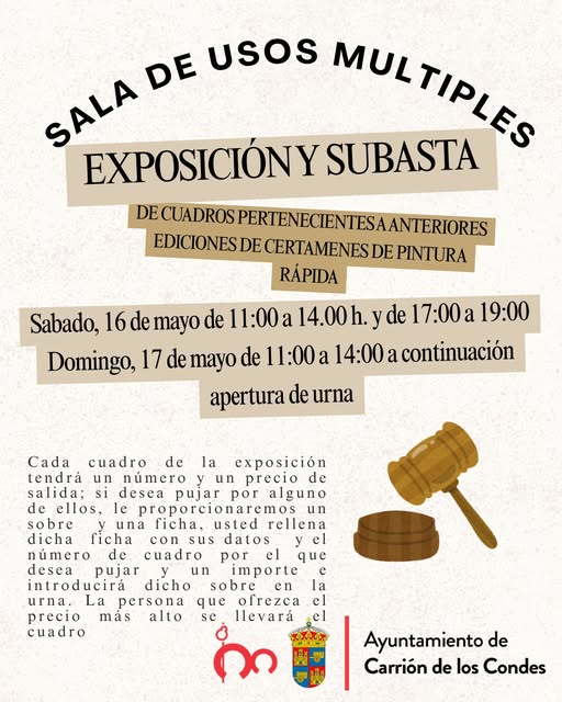 ¡LLEVA EL ARTE DE CARRIÓN A TU CASA! EXPOSICIÓN Y SUBASTA DE CUADROS